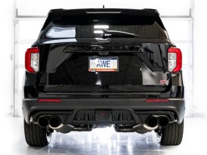 Ford Explorer ST Performance Exhaust - AWE Tuning - Cat-Back Touring Edition with Diamond Black Tips - Diamond Black - `20-`27 Ford Explorer ST Performance Exhaust - AWE Tuning - Cat-Back Touring Edition with Diamond Black Tips - Diamond Black - `20-`27